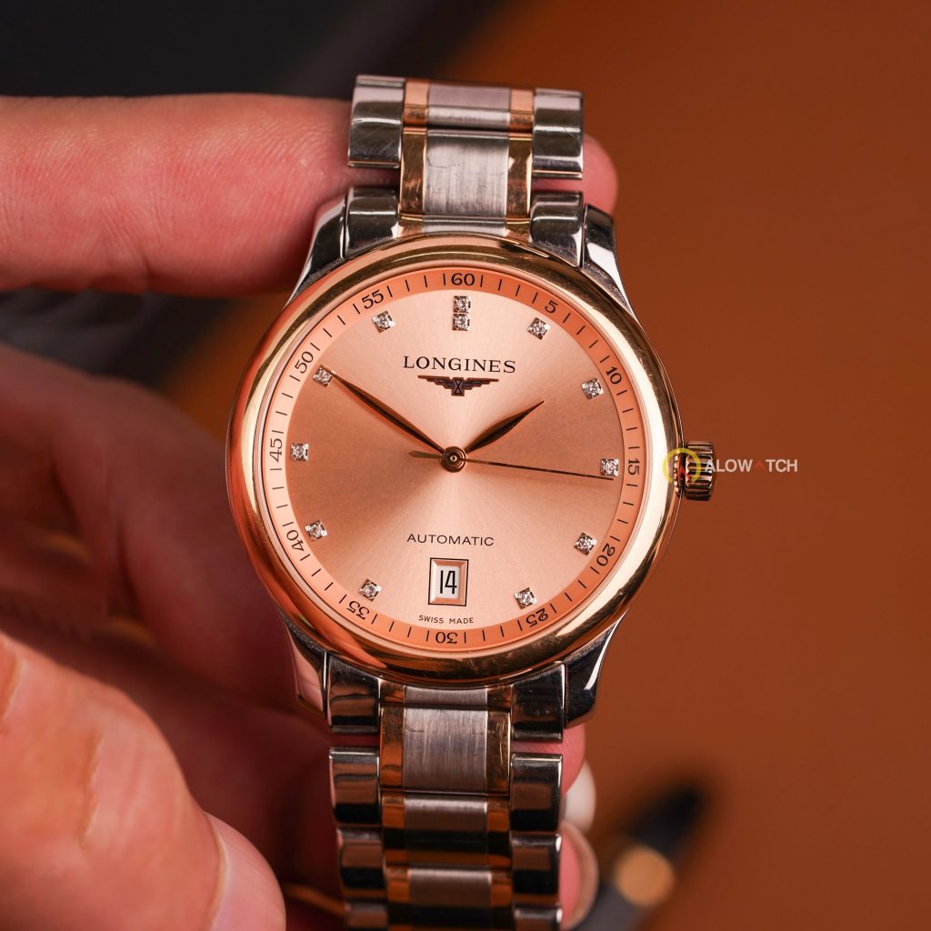 Mẫu đồng hồ Longines Master Diamond Rose Gold Date vỏ vàng hồng 18K